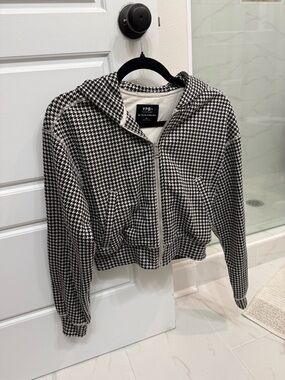 Abercrombie & Fitch Houndstooth Zip Hoodie Jacket